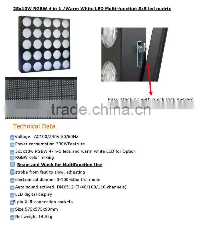 New Multi-function 5x5 matrix 4 in 1 cree stage light