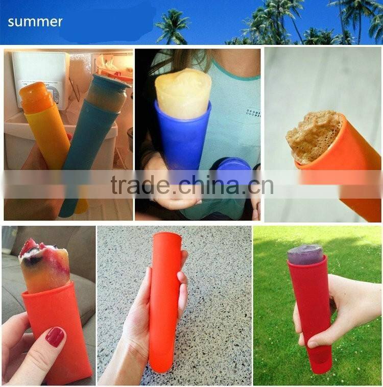Silicone Ice Pop Maker Molds and Freeze Pop maker with lids
