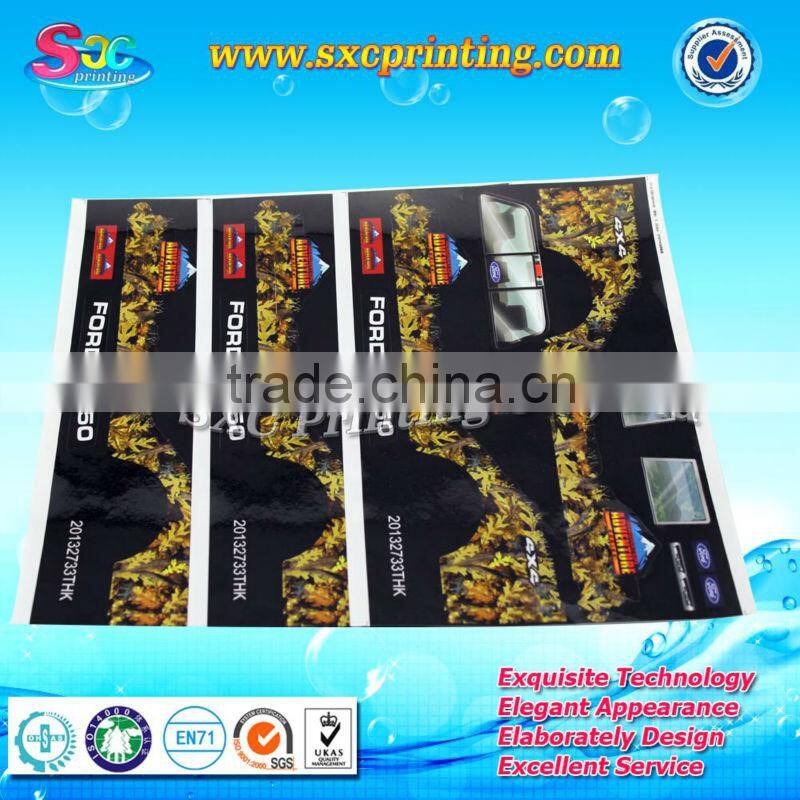 UV-resistant and waterproof car body stickers , adhesive car sticker