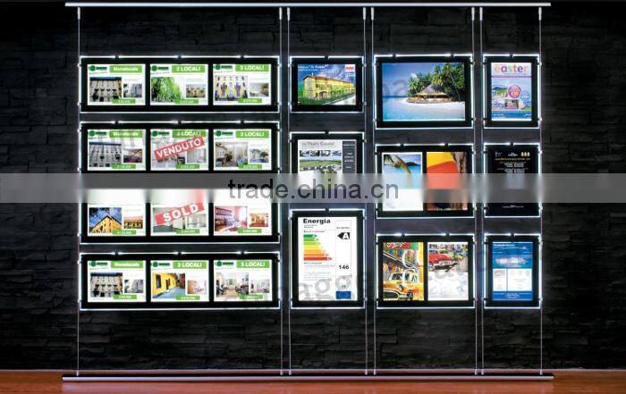 LED Ultra Slim Advertising Crystal Acryilc Light Box Frame Display Acrylic Ultra Slim LED Illuminated Light Box