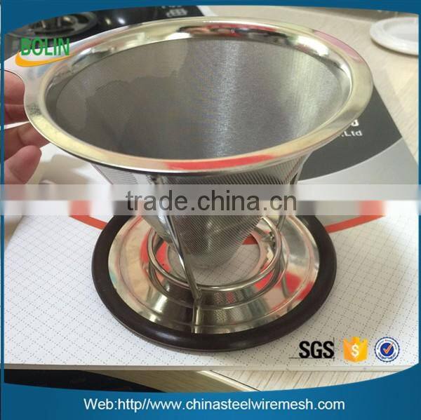 New Products 304 Stainless Steel Pour Over Cone Coffee Filter/Coffee Dripper