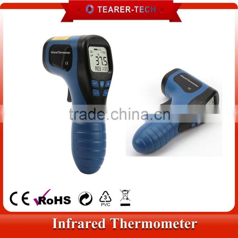 Adjustable Emissivity 0.1~1.0 Non-Contact Infrared ( IR)Thermometer -58 to 1022F Temperature Gun 12:1 w/ Laser Sight