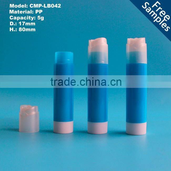 Wholesale 5g PP flower twisting cute lip balm container in customized color