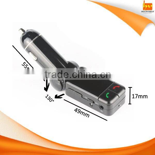 adjustable 2usb ports car charger for mobile phone tablet charging and music playing