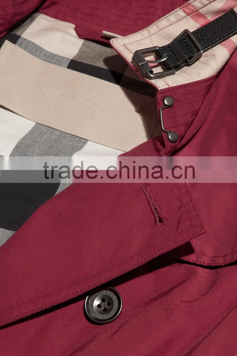 2015 autumn/winter woman long sleeve stylish trench coat women SYA15058