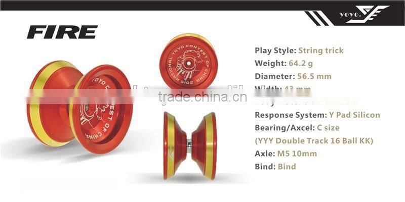 Hot Sale ! Yoyo Best Brands YOYO-Y Aluminum Professional YOYO Fire NYCC Ver. Super Yoyo Toys