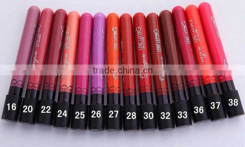 longlasting kissproof 38color matte liquid lipstck black purple blue green color special color