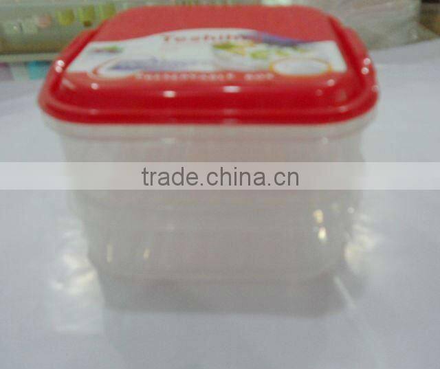 4 layers a set rectangle plastic food container
