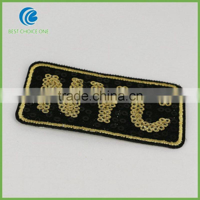 2016 Newest Fashion Garment Embroidery Sequin Emblem For Clothing