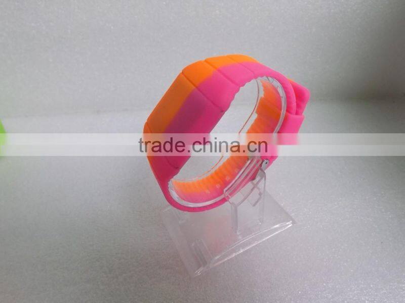 2016 Unisex soft silicone touch screen led watch colors silicone rubber band watch