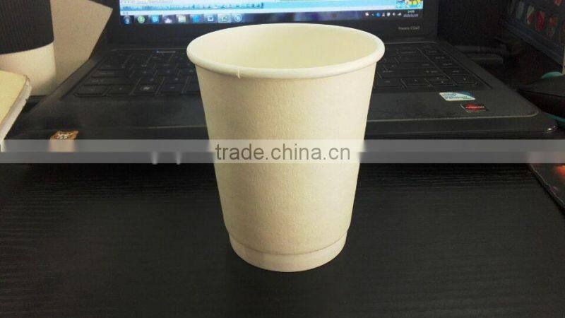 8oz white double wall cup 260gsm inner cup stock , with lids