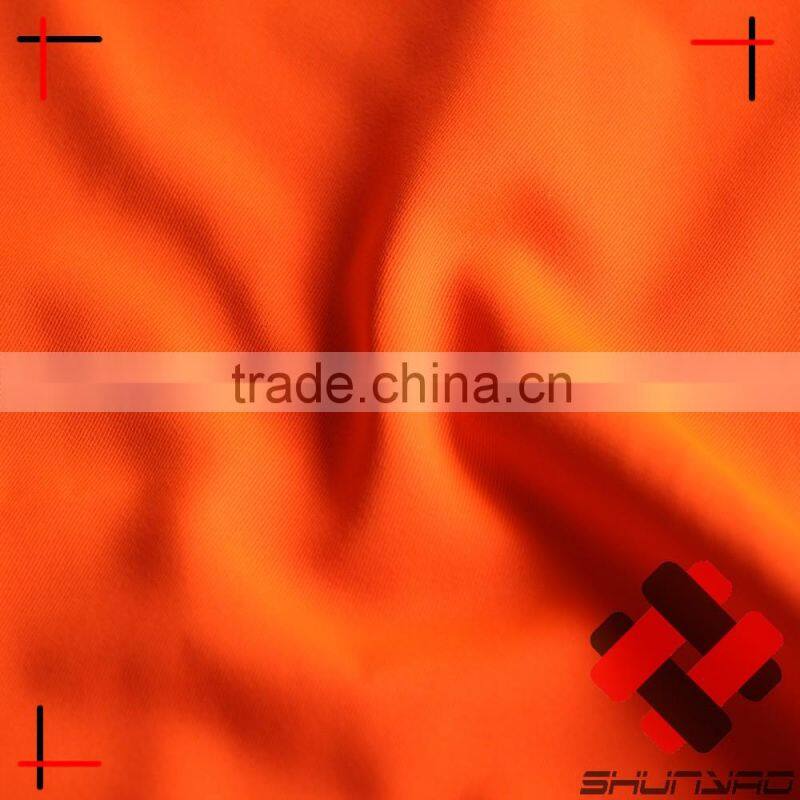 orange reflective twill gabardine fabric for workwear
