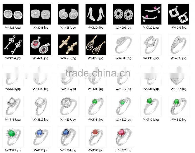 Hot selling micro pave CZ stone brass jewelry ring