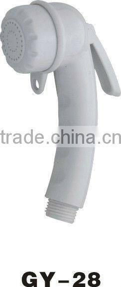 white bidet shower spray