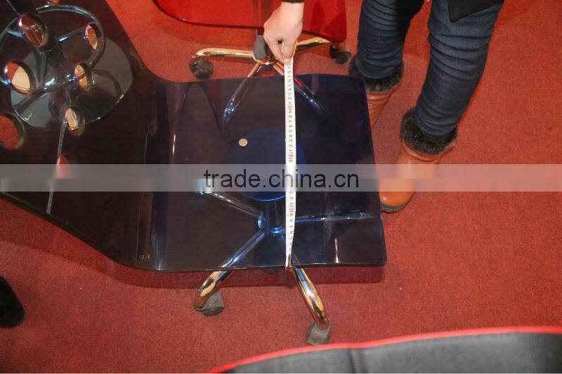 HG1211 clear acrylic bar stools with wheels