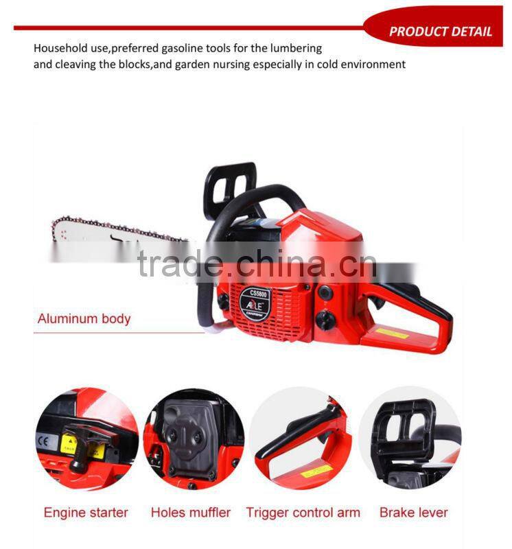 CS5800 chain saw with best walbro carburetor and oregon chain