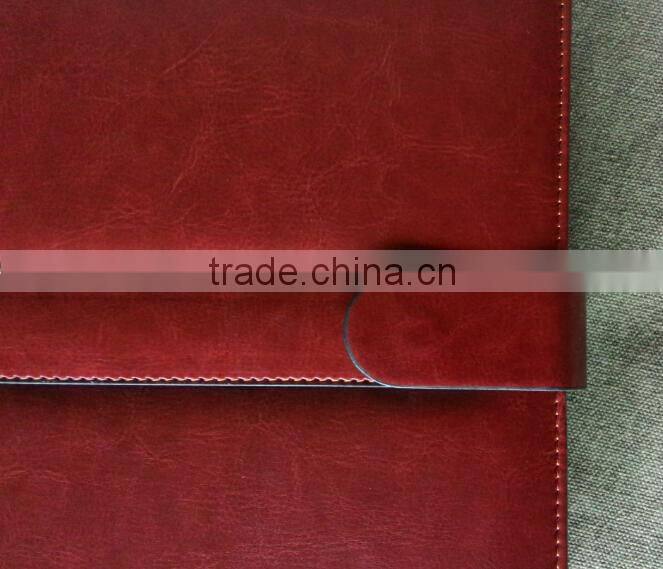 Luxury Eco-friendly leather notebook , A5 custom design PU notebook