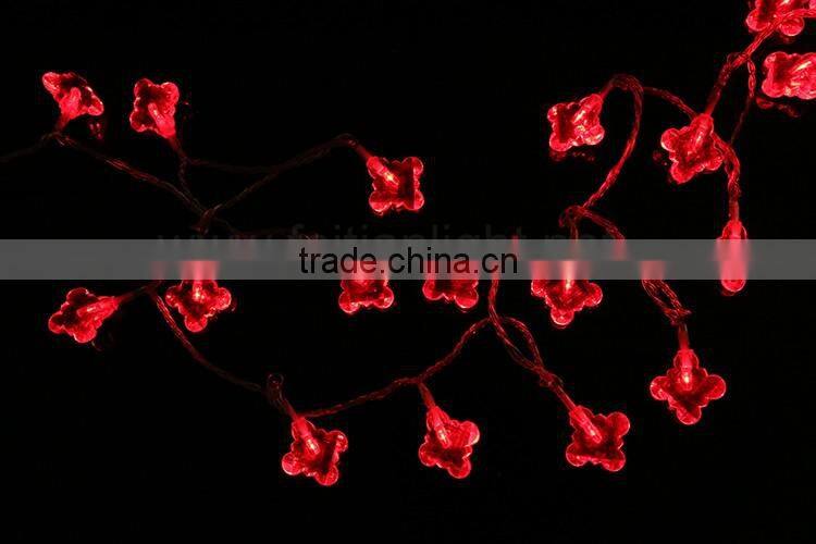 TZFEITIAN CE ROHS approval red color flower outdoor chasing string lights