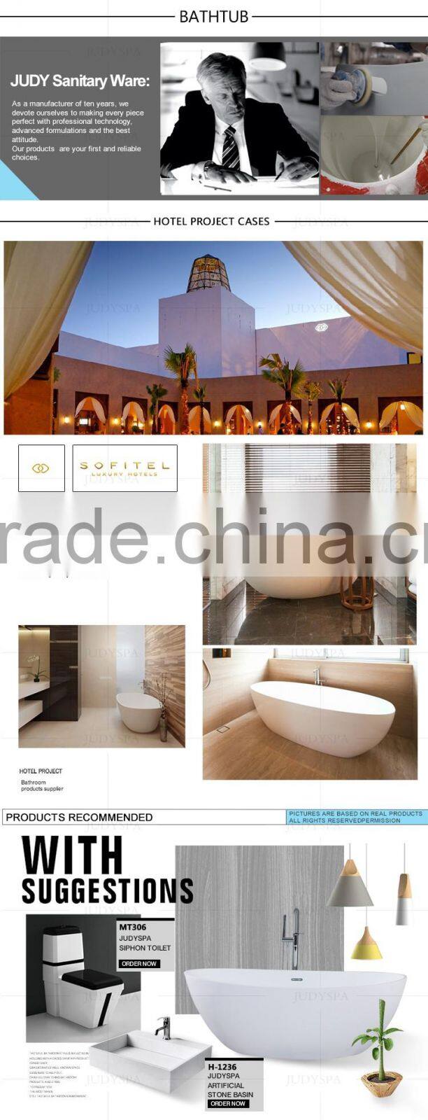 built in massage bathtub/acrylic whirlpool bathtub YG8537B