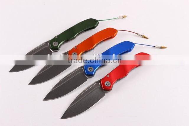 OEM folding knife with D2 blade and Titanium alloy handle