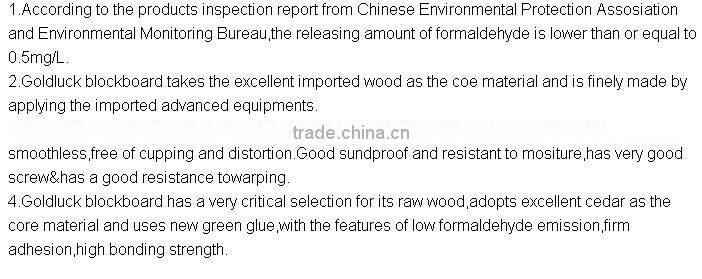 Raw and Melamine Blockboard for Furniture and Door Panel (Blockboard)