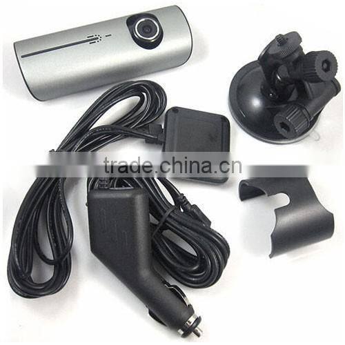 Dual Camera Car DVR R300 with GPS and 3D G-Sensor 2.7" TFT LCD X3000 FHD 1080P Cam Video Camcorder Cycle Recording Digital Zoom