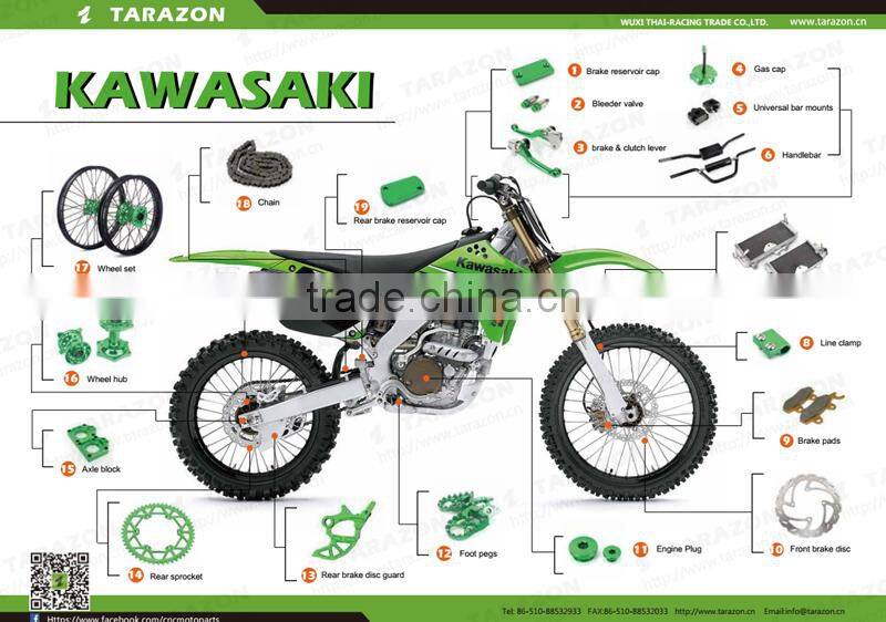 Dirt Bike Stainless Steel Solid Brake Disc For Kawasaki KX 125 250