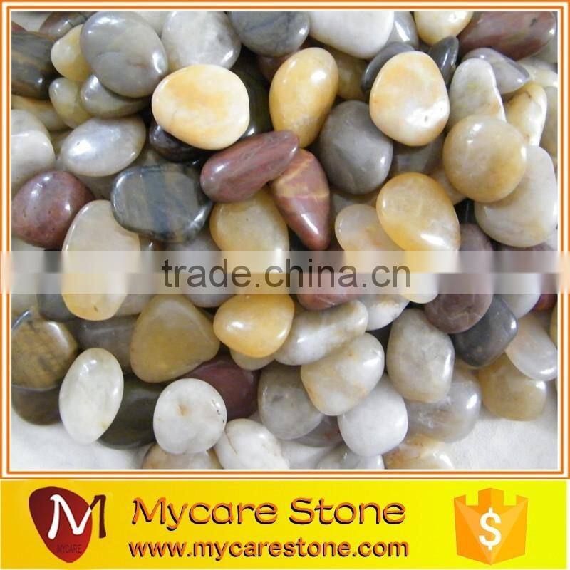 Garden decoration cheap hot sale mixed color pebble