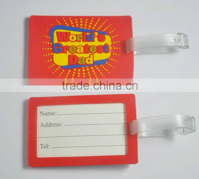 Guangzhou manufacturer soft pvc baggage tag / personalized luggage tag / promotional plastic baggage tags