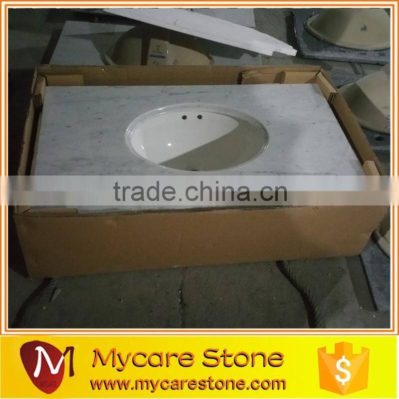 Bathroom Marble vanity top ceramic sink with vanity top