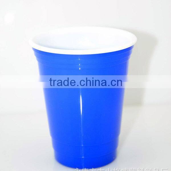 Promotion 16oz double wall plastic party cup