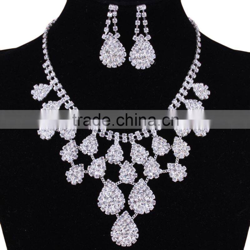 Fashion costume jewelry set elegant silver african jewelry for women