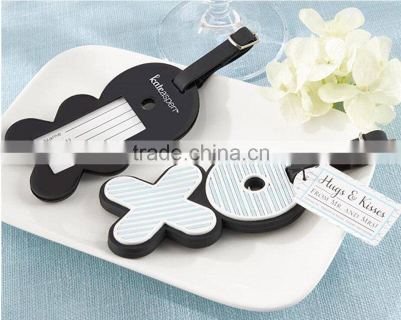 Hugs & Kisses X O Luggage Tags wedding favor wholesale