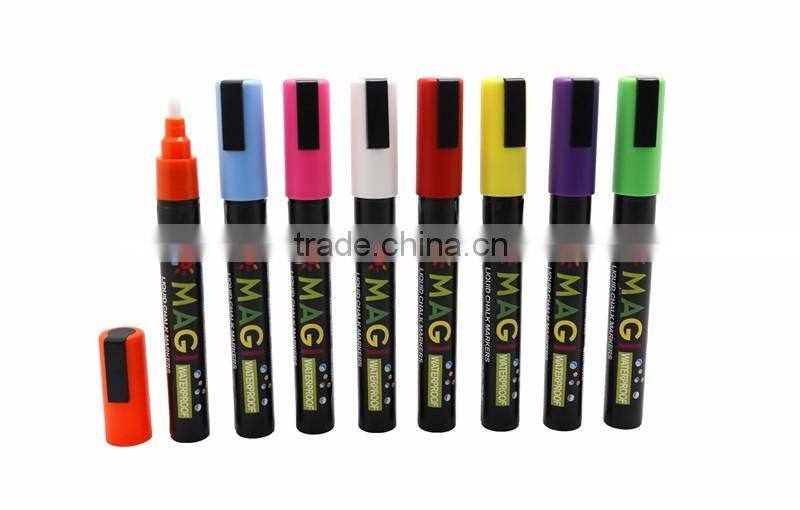 8 vivid colors rain resistant marker with custom logo