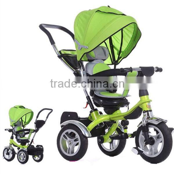 New style safety adjustable seat baby tricycle/Kids tricycle/baby stroller with back seat