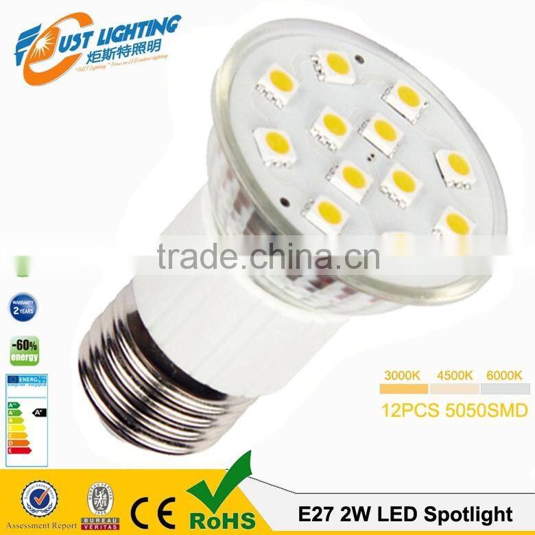 Chrome 3.5w 350lm 24smd 5050 ra80 2700k 220v gu10 led spotlight dimmable