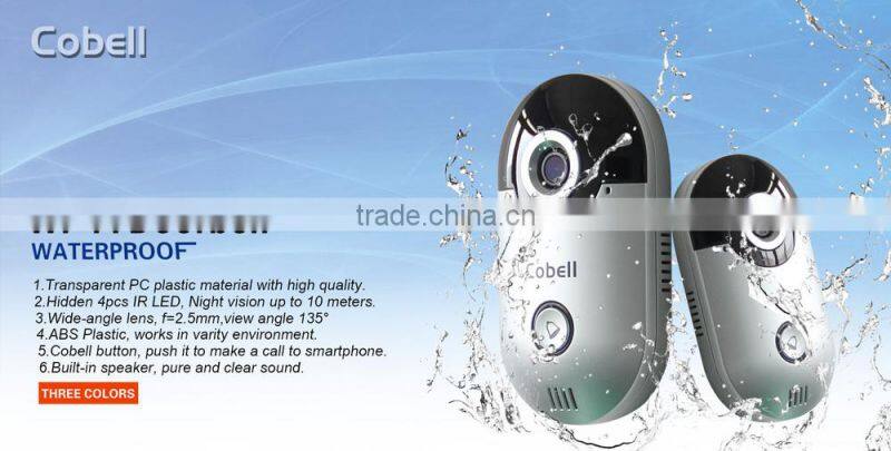 Hot item!!! CE, FCC, ROHS video door phone camera, p2p remote control two way talk ip66 rating competition video door phone.