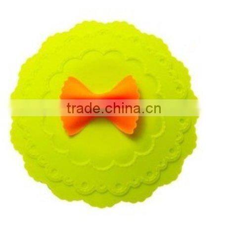 Lovely Bow Lid Watertight Silicone Cup Lid Cover Case Mug Cap Block dust Leakproof
