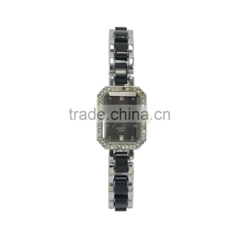 New models fashion square silicone band diamond watch women bracelet