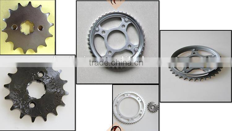 HIGH QUALITY 45 STEEL 40MN 428H/118L-44T/14T150cc motorcycle chain and reverse gear sprocket best bajaj pulsar