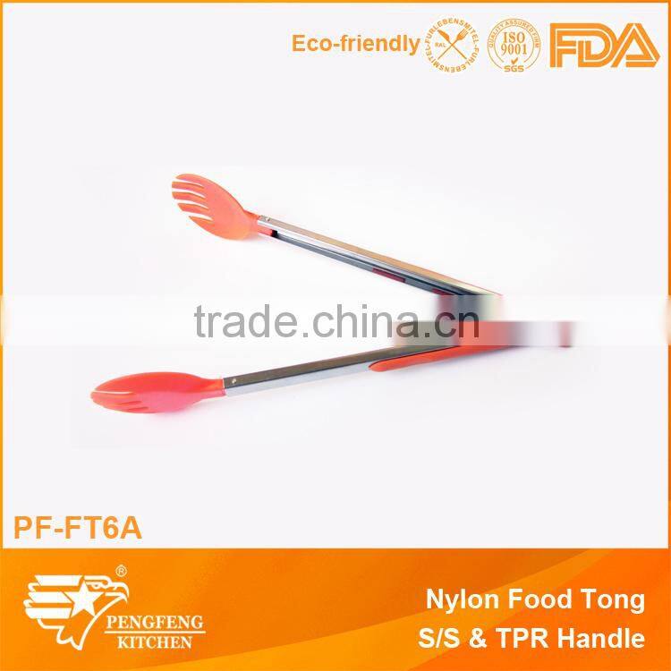 Food tong with non-slip handle