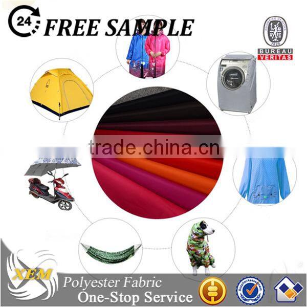 210t waterproof polyester pu coated taffeta fabric