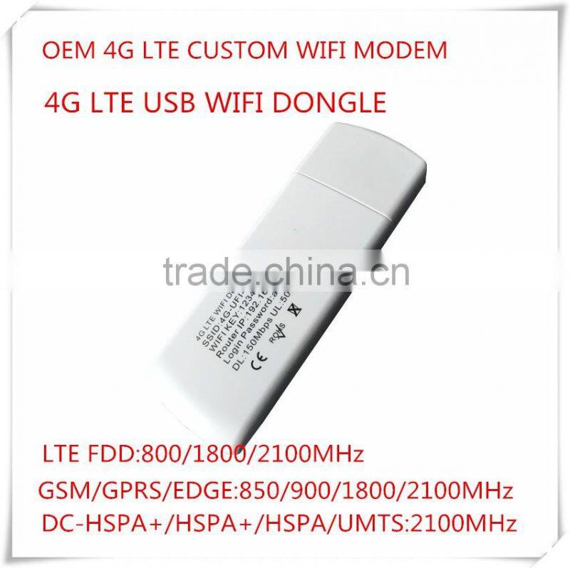 Unlocked New Original OEM 150Mbps 4G LTE Customized USB WIFI Modem and 4G LTE WIFI Dongle,Same as HUAWEI E8372