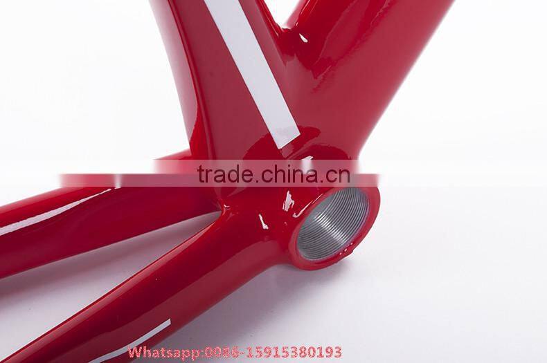 2016 hot selling fixed gear bike frame with front fork and led mountain diving flashlight free shipping