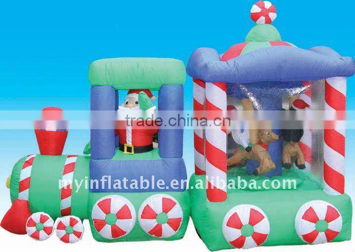 Inflatable Santa with train