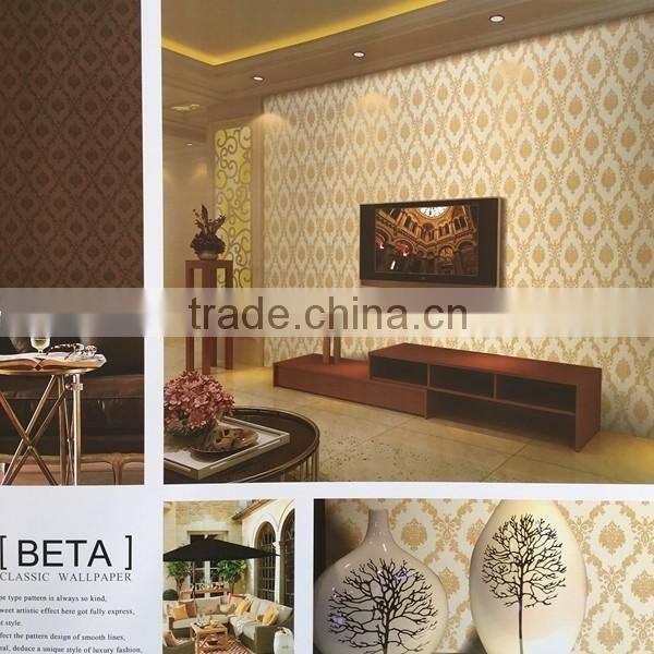 colorful flowers garden style vinyl wallpaper