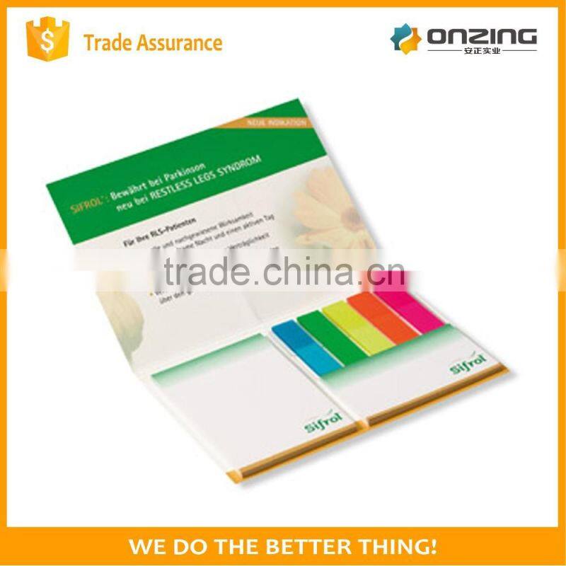Onzing custom sticky notes sticky paper notepad with cover