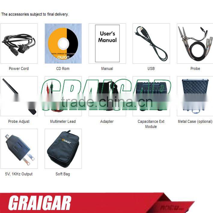 OWON HDS1021M-N 1-ch display Single Channel /Digital Storage Handheld Oscilloscope,3.5 inch LCD, 20MHz 500MS/s