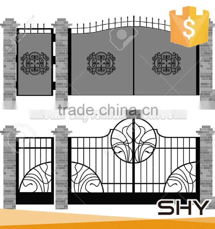 Metal wrought iron beautiful decoration door