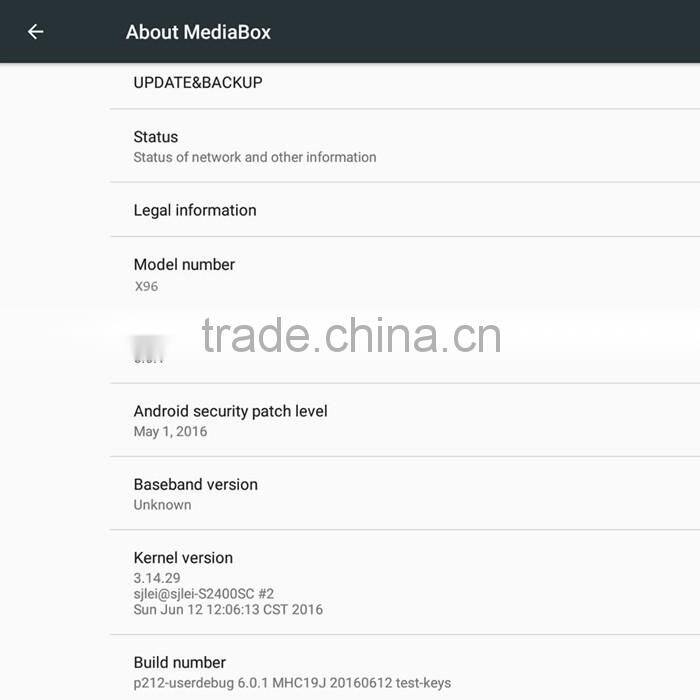 New Android 6.0 Marshmallow X96 Android TV Box Amlogic S905X 2G+16G 4K H.265 Smart Box Easy to Carry